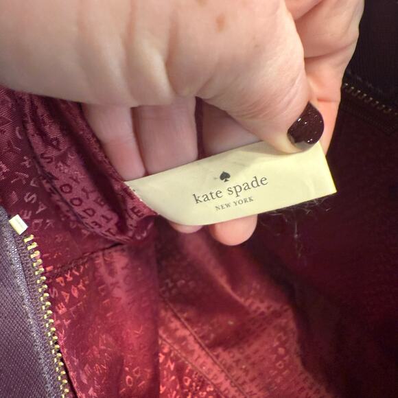 Kate Spade New York Laurel Way Small Dally Tote &  Stacy Wallet in Deep Plum - Picture 7 of 12